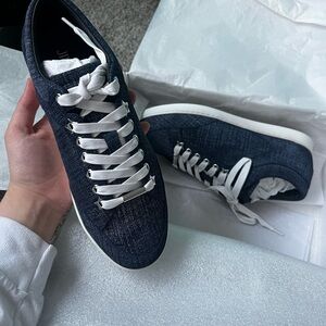 Jimmy Choo Denim Sneakers with White Accents